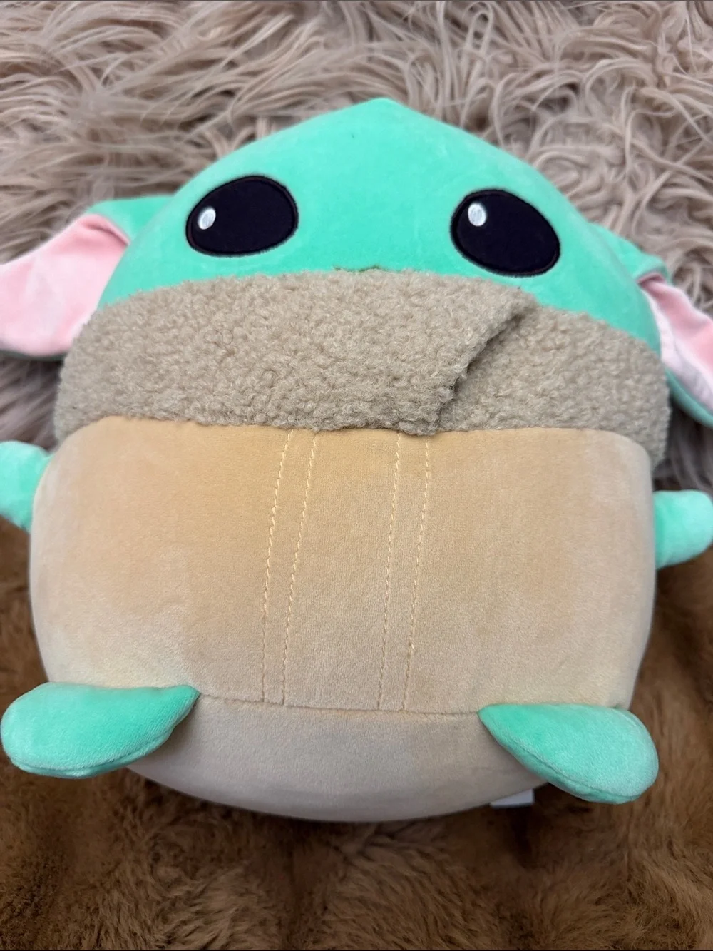 Star Wars Baby Yoda Plush Toy in Mint Green and Pink